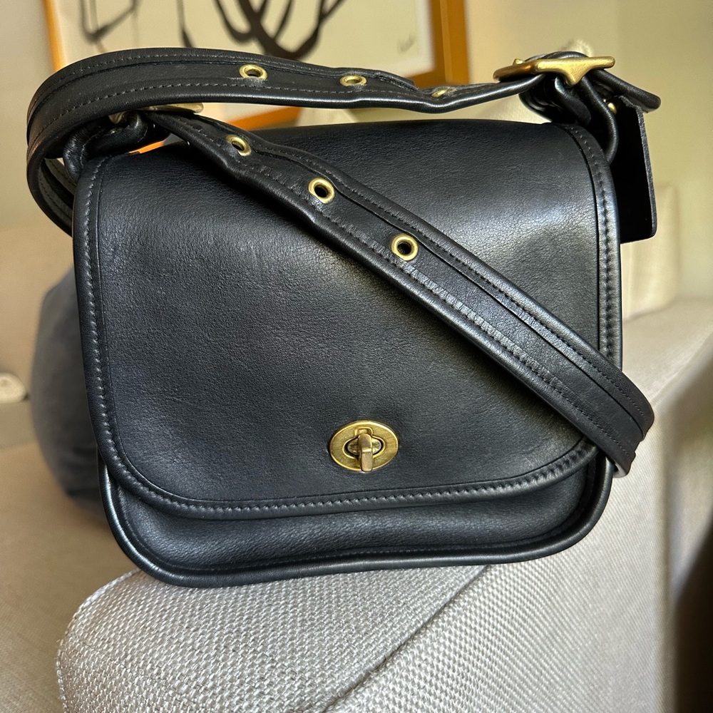Vintage Coach Legacy Small Flap Bag 9965 - Trail Bag - Black